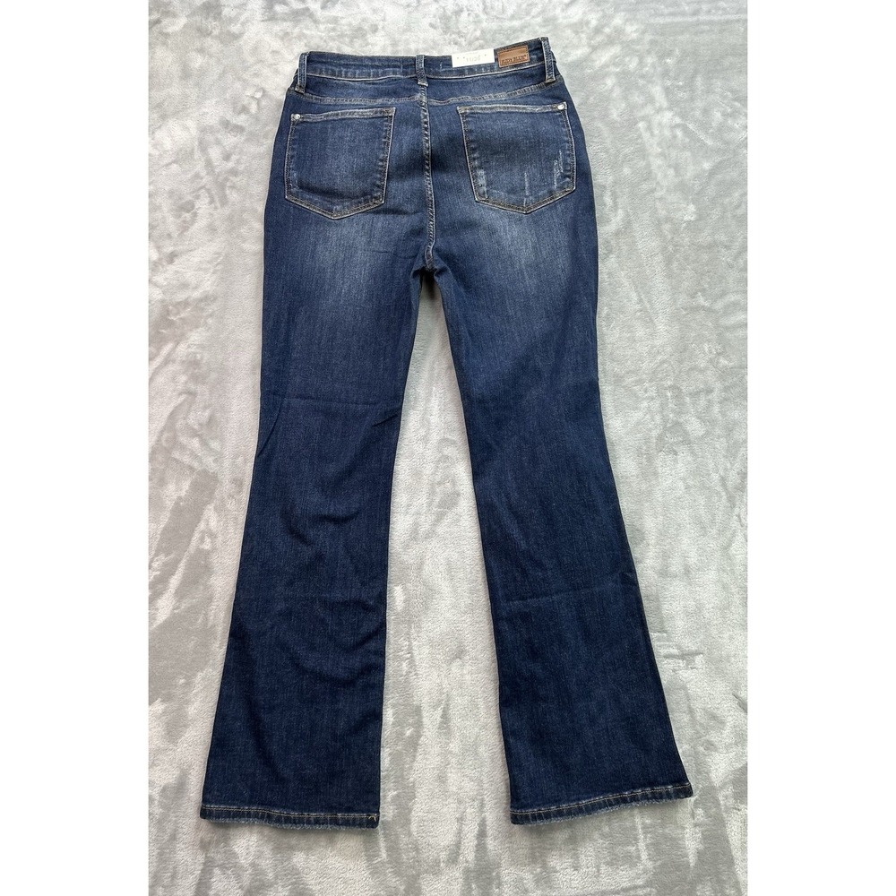 New Judy Blue Jean High Waist Slim Bootcut Womens 11/30x30L Blue Western Cowgirl - Picture 2 of 16